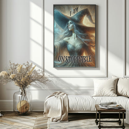 I Am Unstoppable - Framed Matte Canvas Print