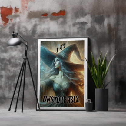 I Am Unstoppable - Framed Matte Canvas Print