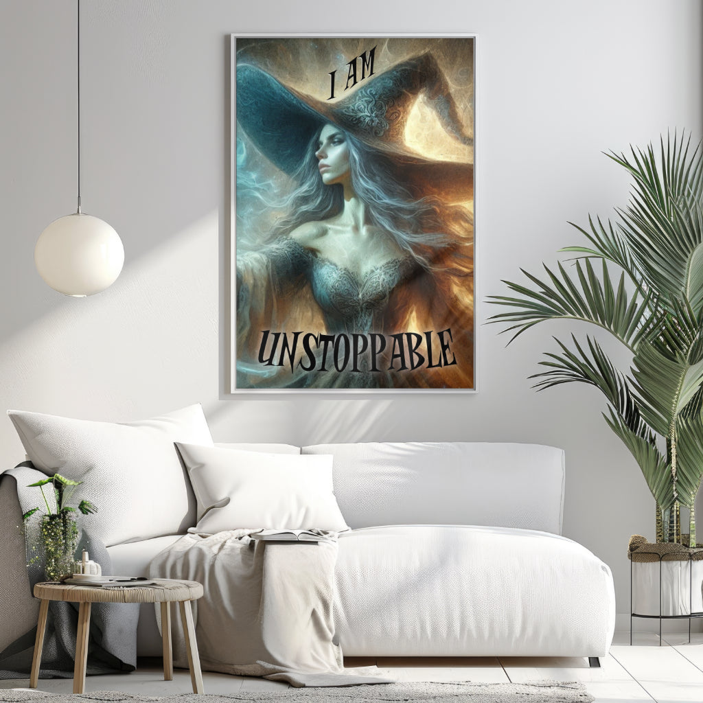 I Am Unstoppable - Framed Matte Canvas Print