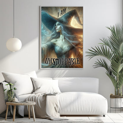 I Am Unstoppable - Framed Matte Canvas Print
