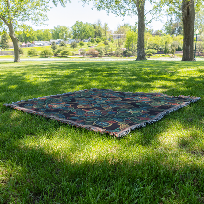 Midnight Elegy - Woven Throw Blanket