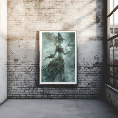 Mistweaver Enchantress - Gothic Framed Matte Canvas Print
