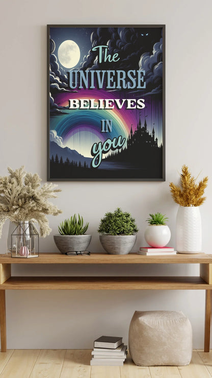 The Universe - Positive Affirmation Framed Matte Canvas Print