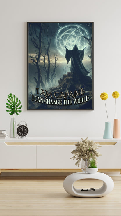 I Am Capable - Positive Affirmation Framed Matte Canvas Print