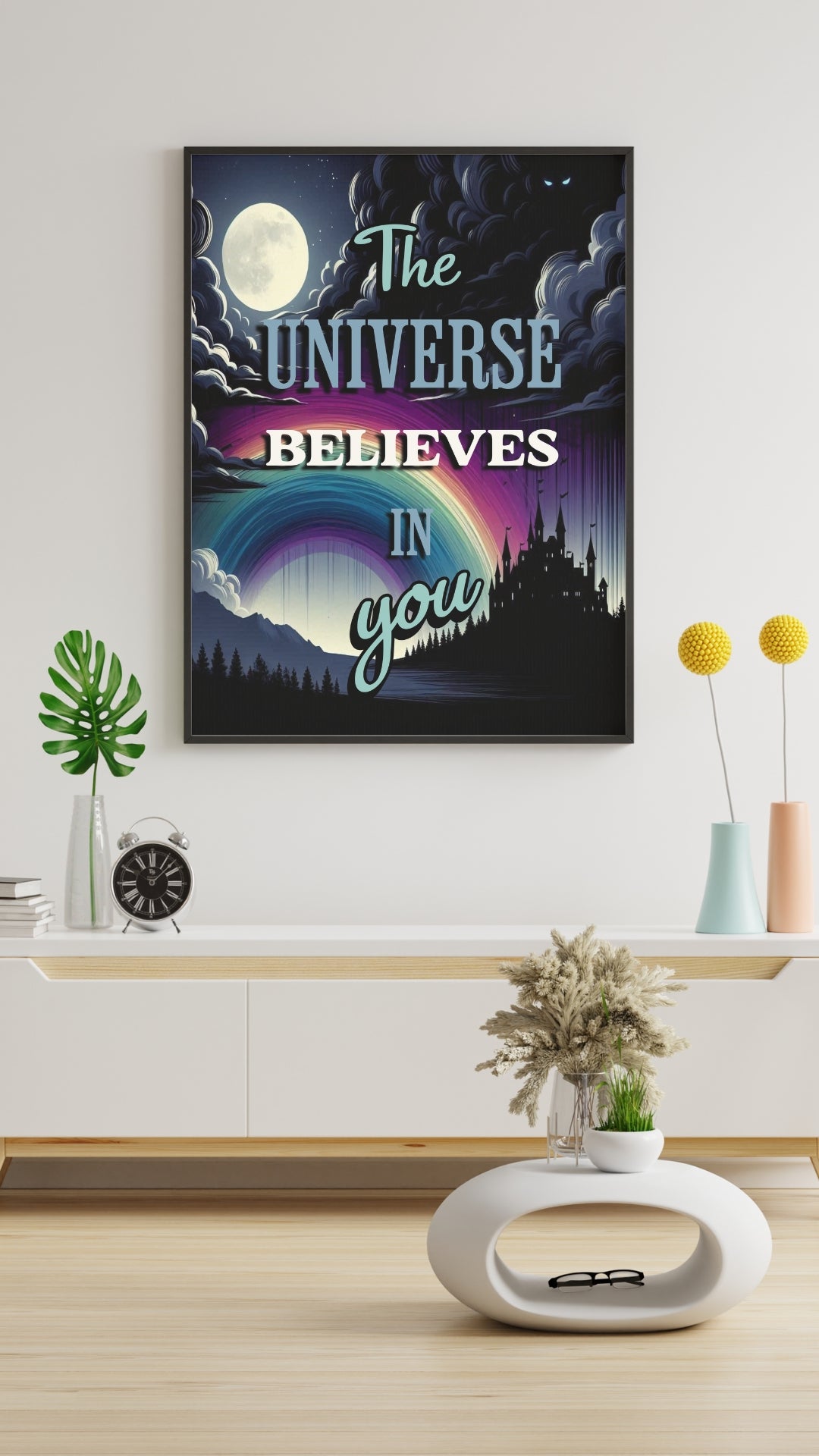 The Universe - Positive Affirmation Framed Matte Canvas Print
