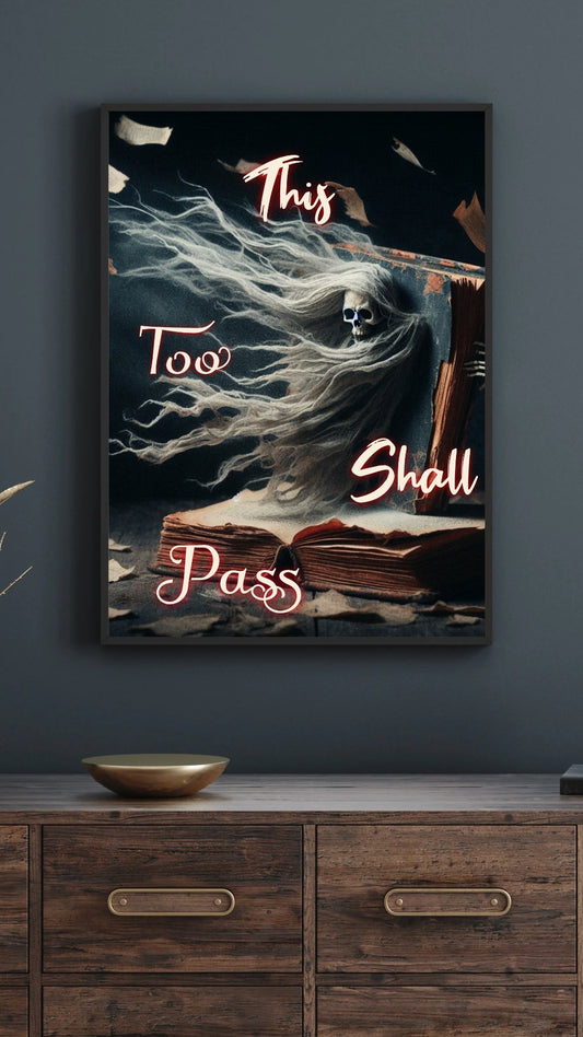 This too Shall Pass - Framed Matte Canvas Art Print
