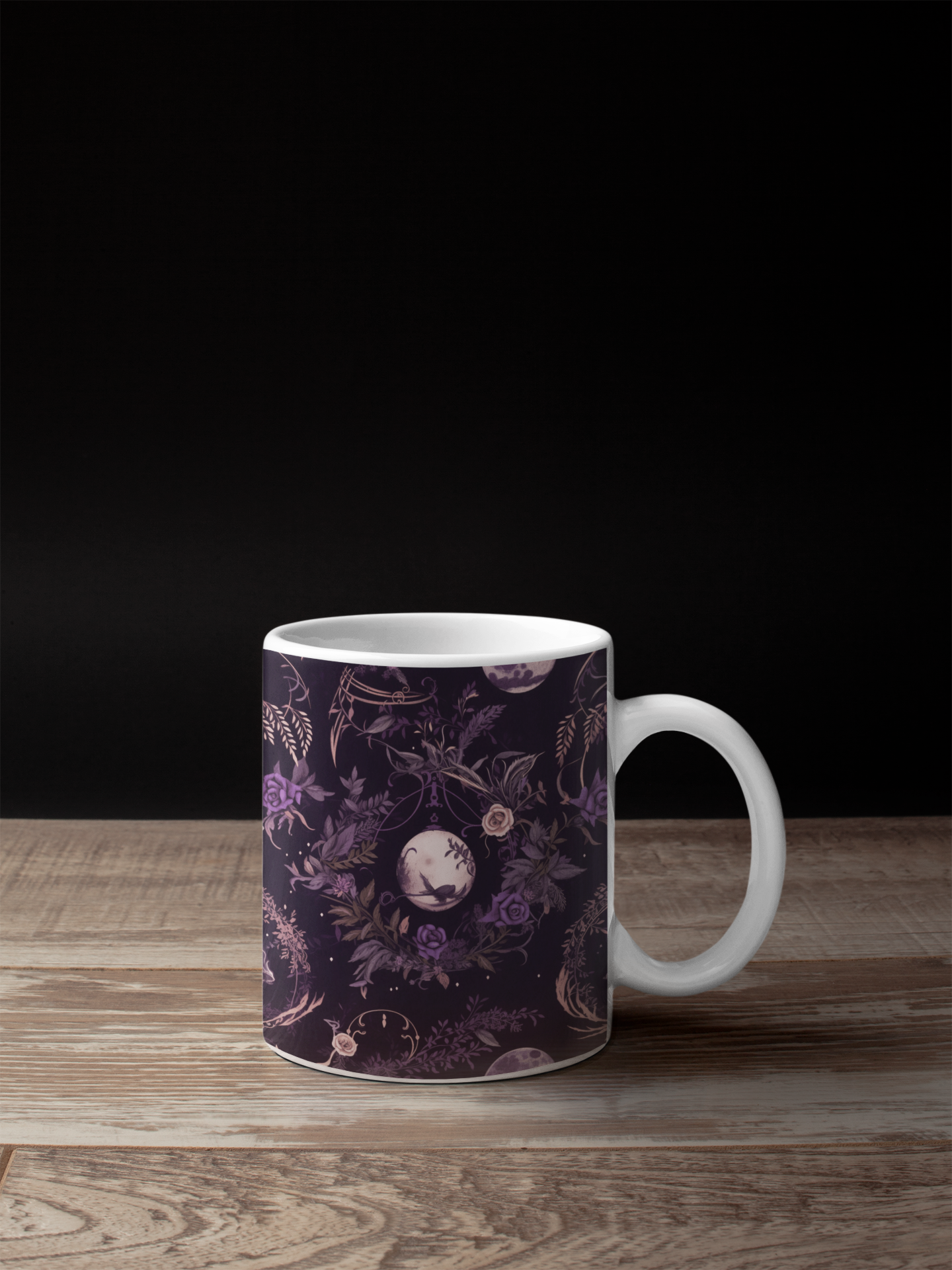 Moonlit Blooms - 11oz White Mug