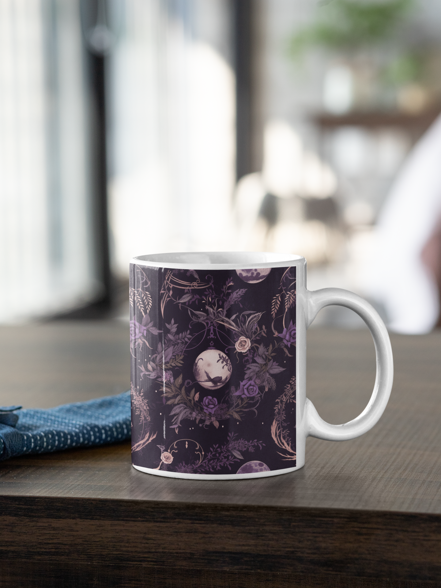Moonlit Blooms - 11oz White Mug
