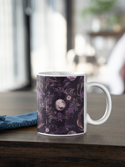 Moonlit Blooms - 11oz White Mug