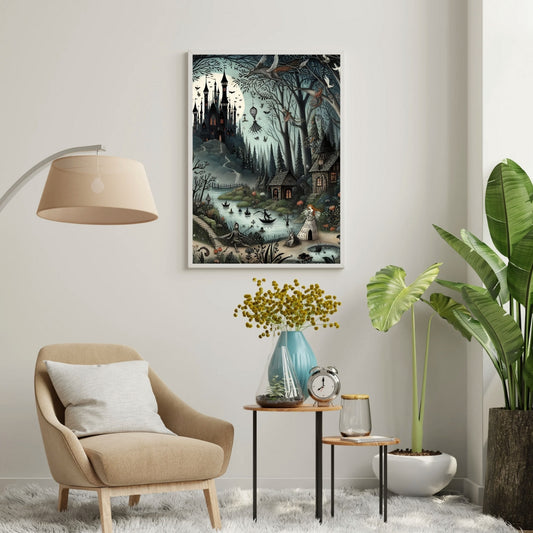 Fairytale Kingdom - Gothic Framed Matte Canvas Print