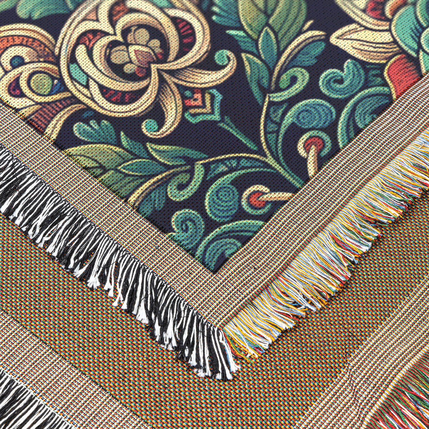 Nocturne Veil - Woven Throw Blanket