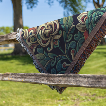 Nocturne Veil - Woven Throw Blanket