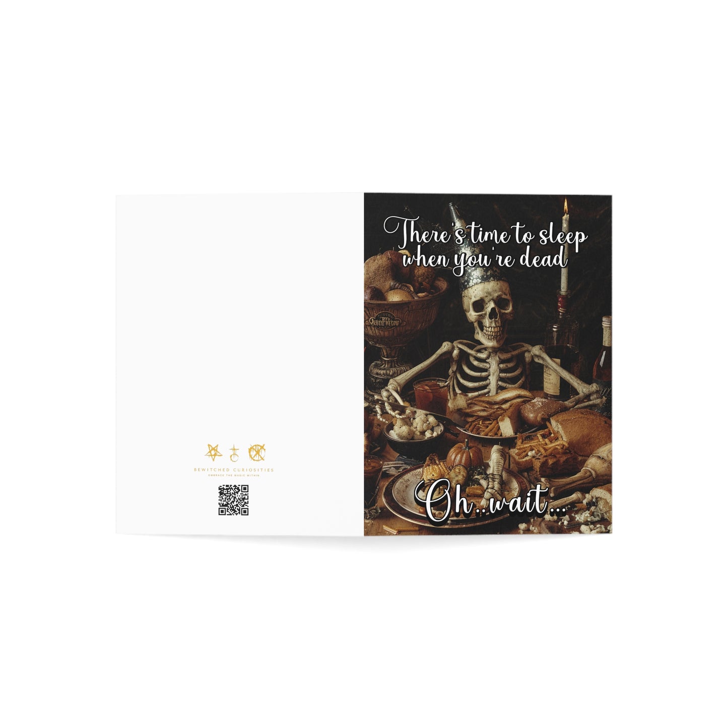Sleep When You're Dead - Alternative Greeting Card