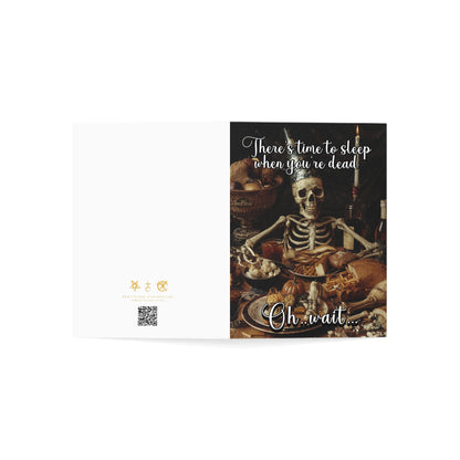 Sleep When You're Dead - Alternative Greeting Card