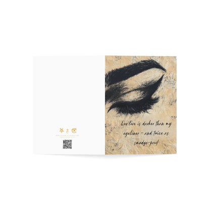 Smudgeproof Gothic Greeting Card - Alternative Greeting Card for Romantic Goths