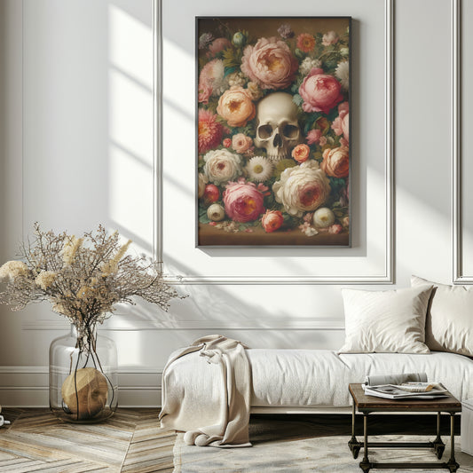 Veil of Decay - Gothic Framed Matte Canvas Print