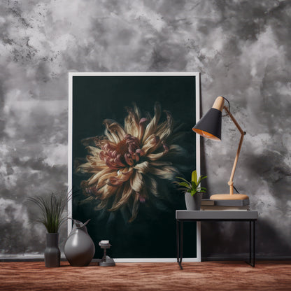 Radiant Bloom - Framed Matte Canvas Print