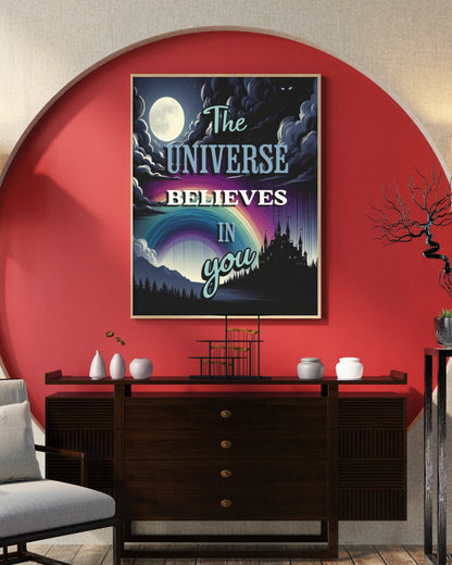 The Universe - Positive Affirmation Framed Matte Canvas Print