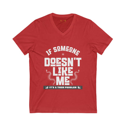 A Them Problem - Unisex Jersey Short Sleeve V-Neck Tee