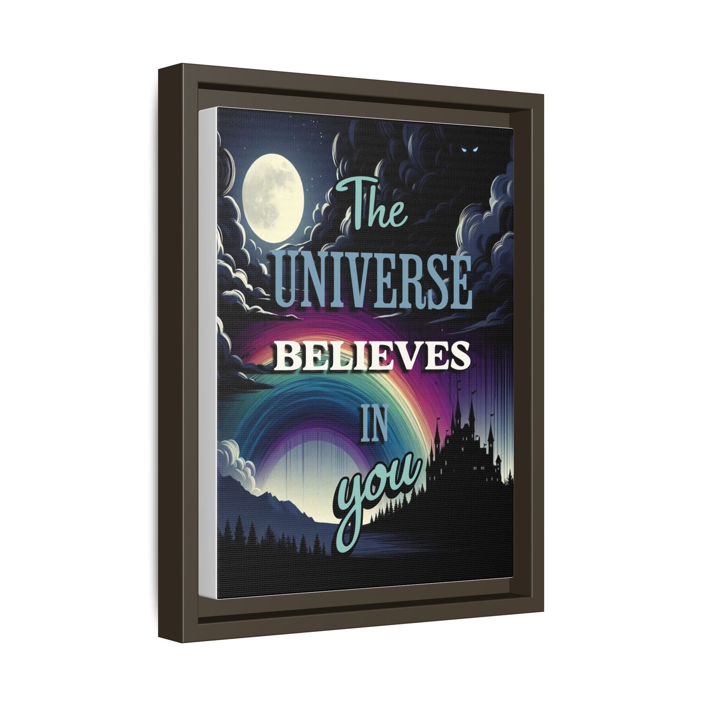 The Universe - Positive Affirmation Framed Matte Canvas Print