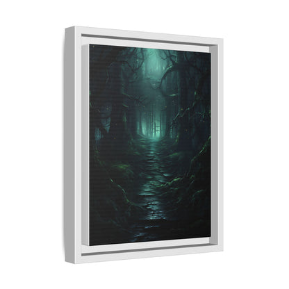 Blue Walkway - Framed Matte Canvas Print