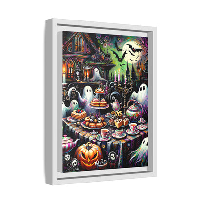 Haunted Tea Party - Gothic Framed Matte Canvas Print