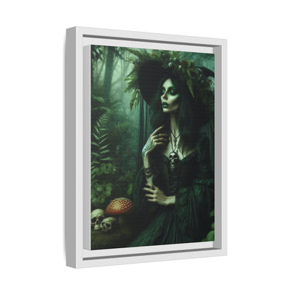 Forest Enchantress - Gothic Framed Matte Canvas Print