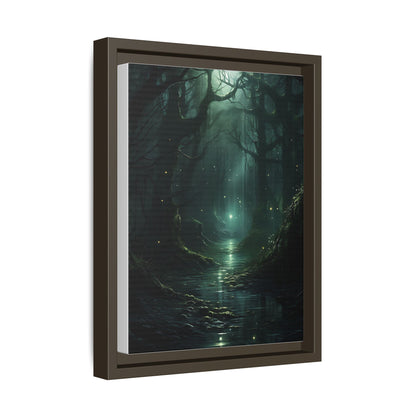 Forest River - Gothic Framed Matte Canvas Print