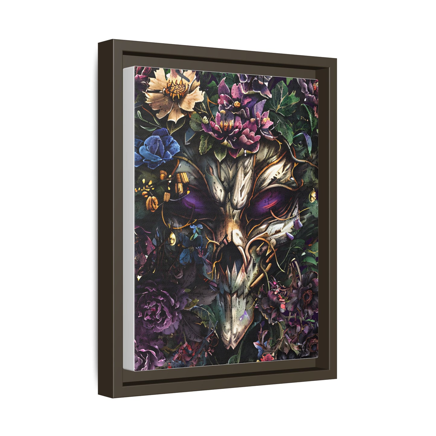Nature's Haunting Elegance - Gothic Framed Matte Canvas Print
