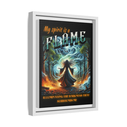 My Spirit is a Flame - Gothic Framed Matte Canvas Print