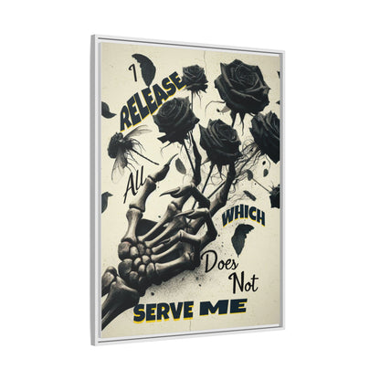 I Release All - Positive Affirmation Framed Matte Canvas Print