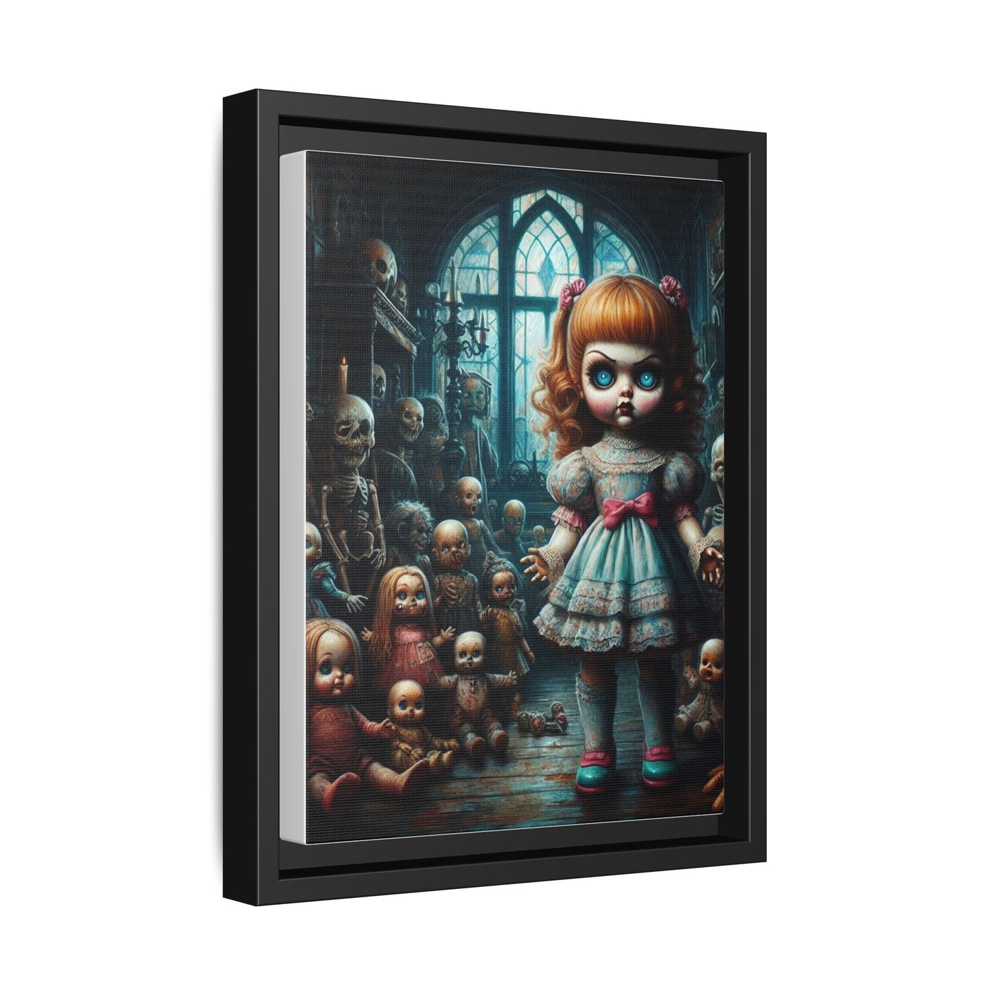 The Dolls Dominion - Framed Matte Canvas Print