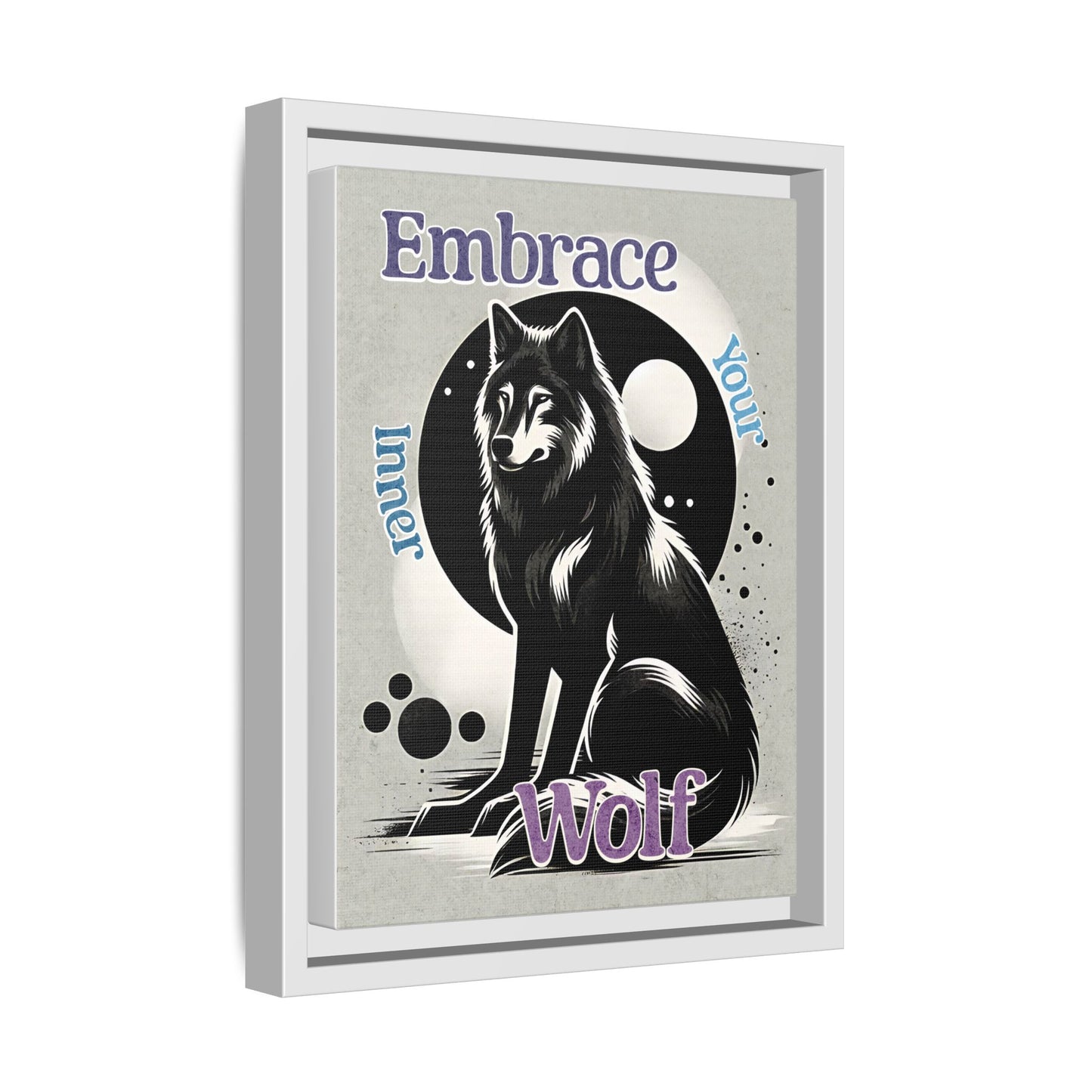 Inner Wolf - Gothic Framed Matte Canvas Print