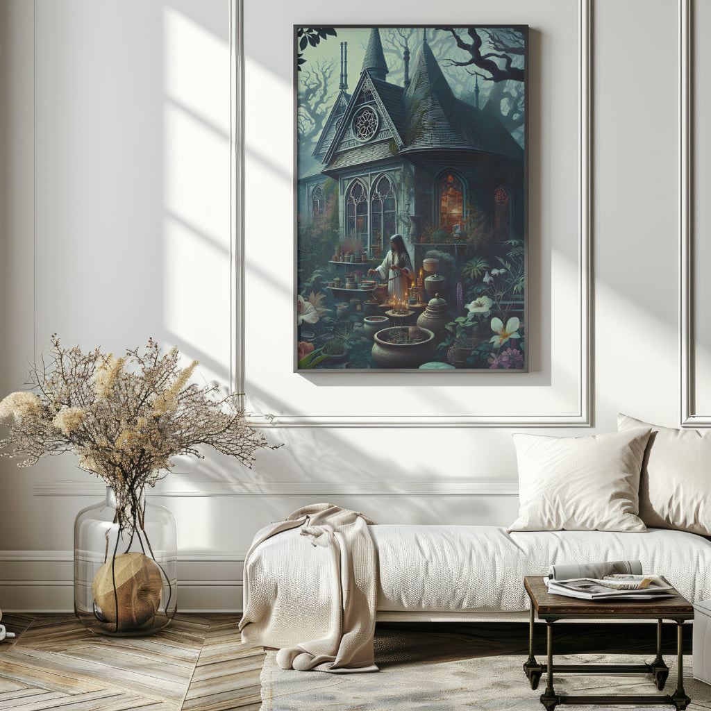 The Enchanted Dwelling - Framed Matte Canvas Print