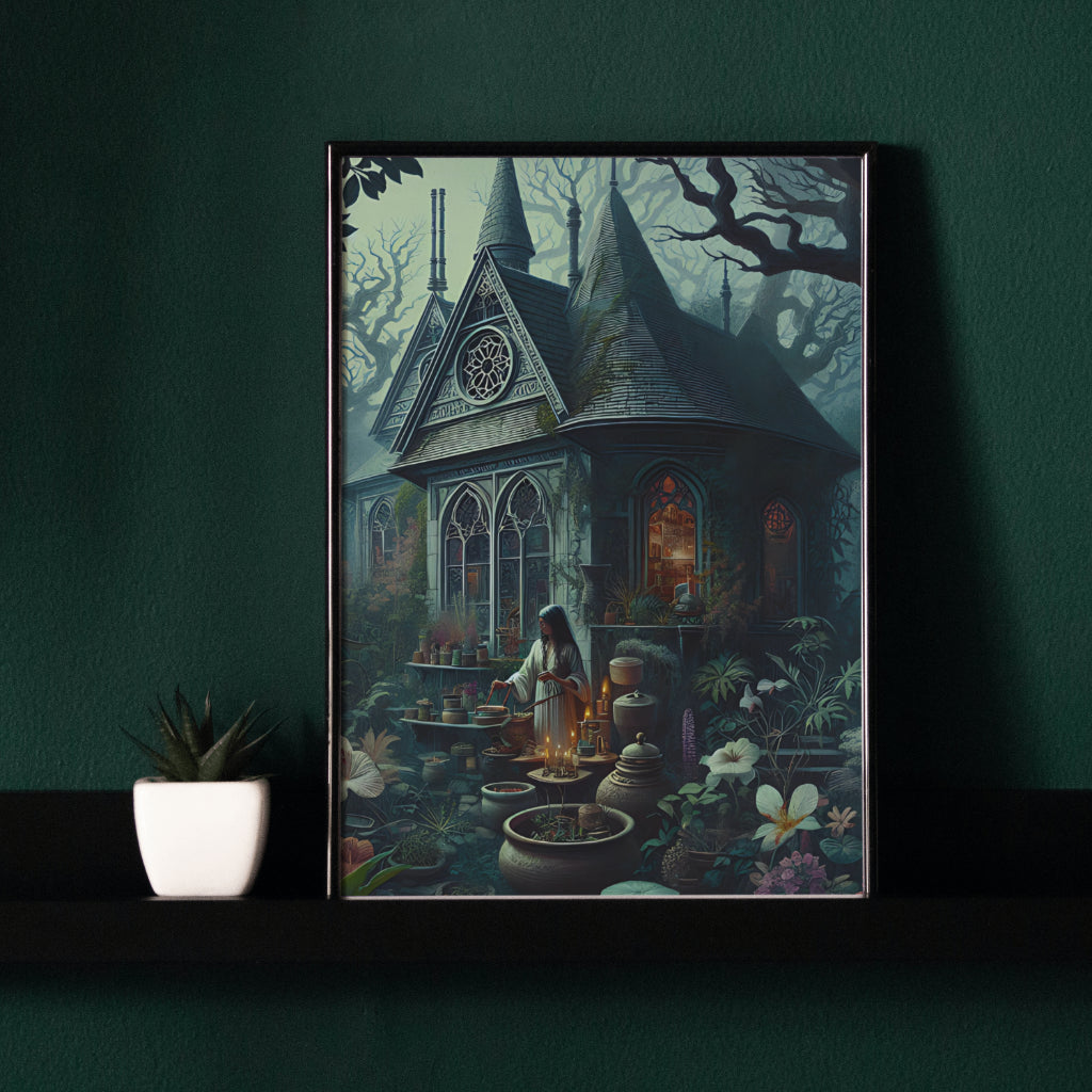 The Enchanted Dwelling - Framed Matte Canvas Print