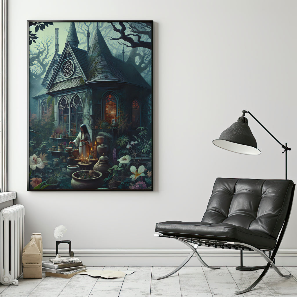 The Enchanted Dwelling - Framed Matte Canvas Print