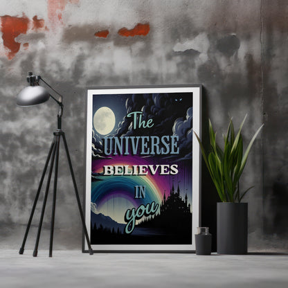 The Universe - Positive Affirmation Framed Matte Canvas Print