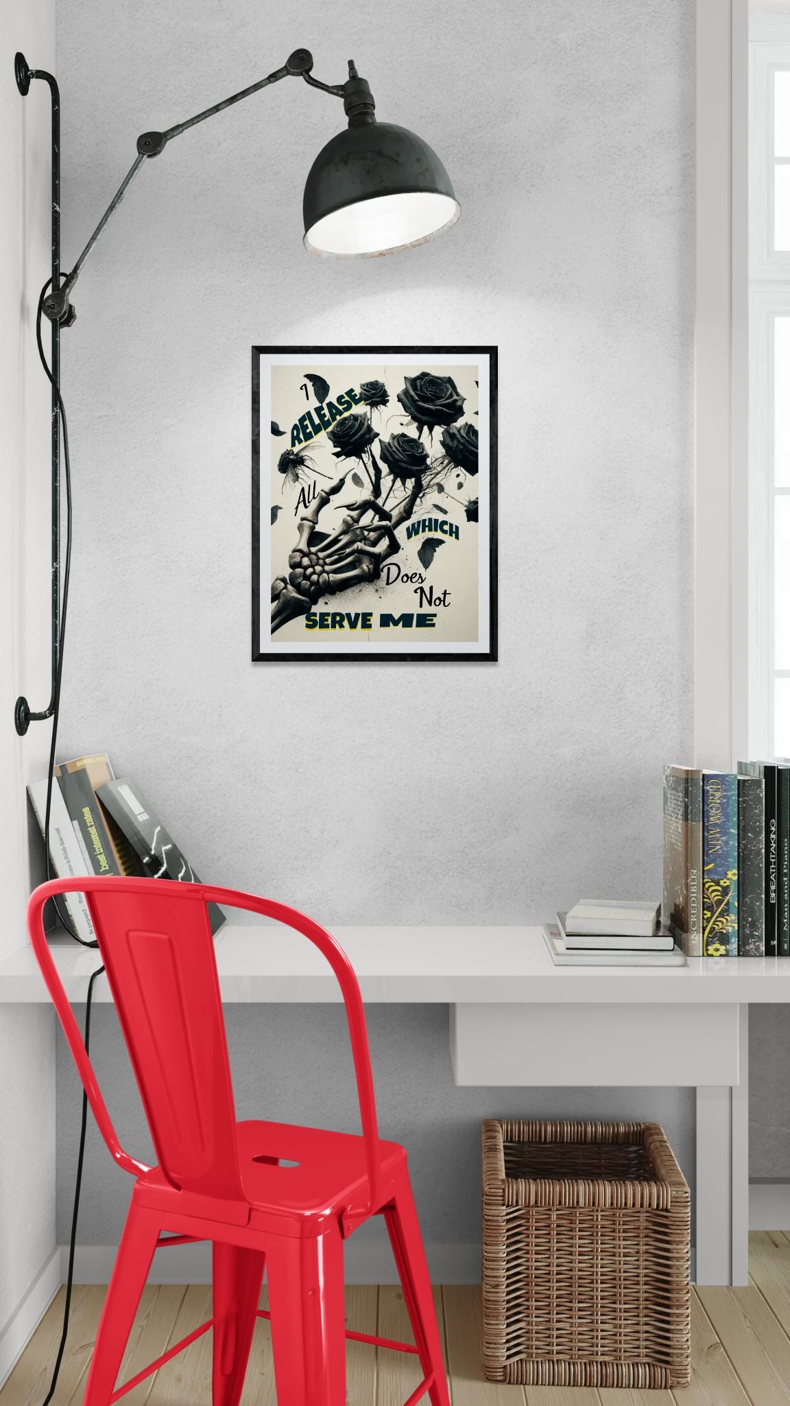 I Release All - Positive Affirmation Framed Matte Canvas Print