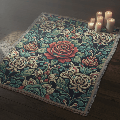 Nocturne Veil - Woven Throw Blanket