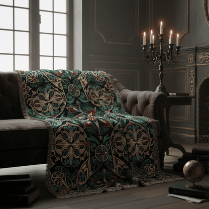 Velvet Nocturne - Woven Throw Blanket