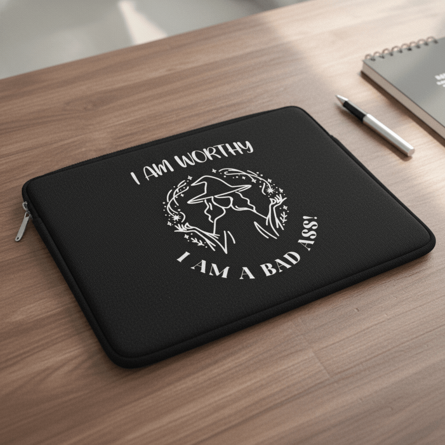 I Am Worthy - Black - Gothic Laptop Sleeve