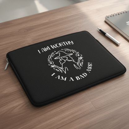 I Am Worthy - Black - Gothic Laptop Sleeve