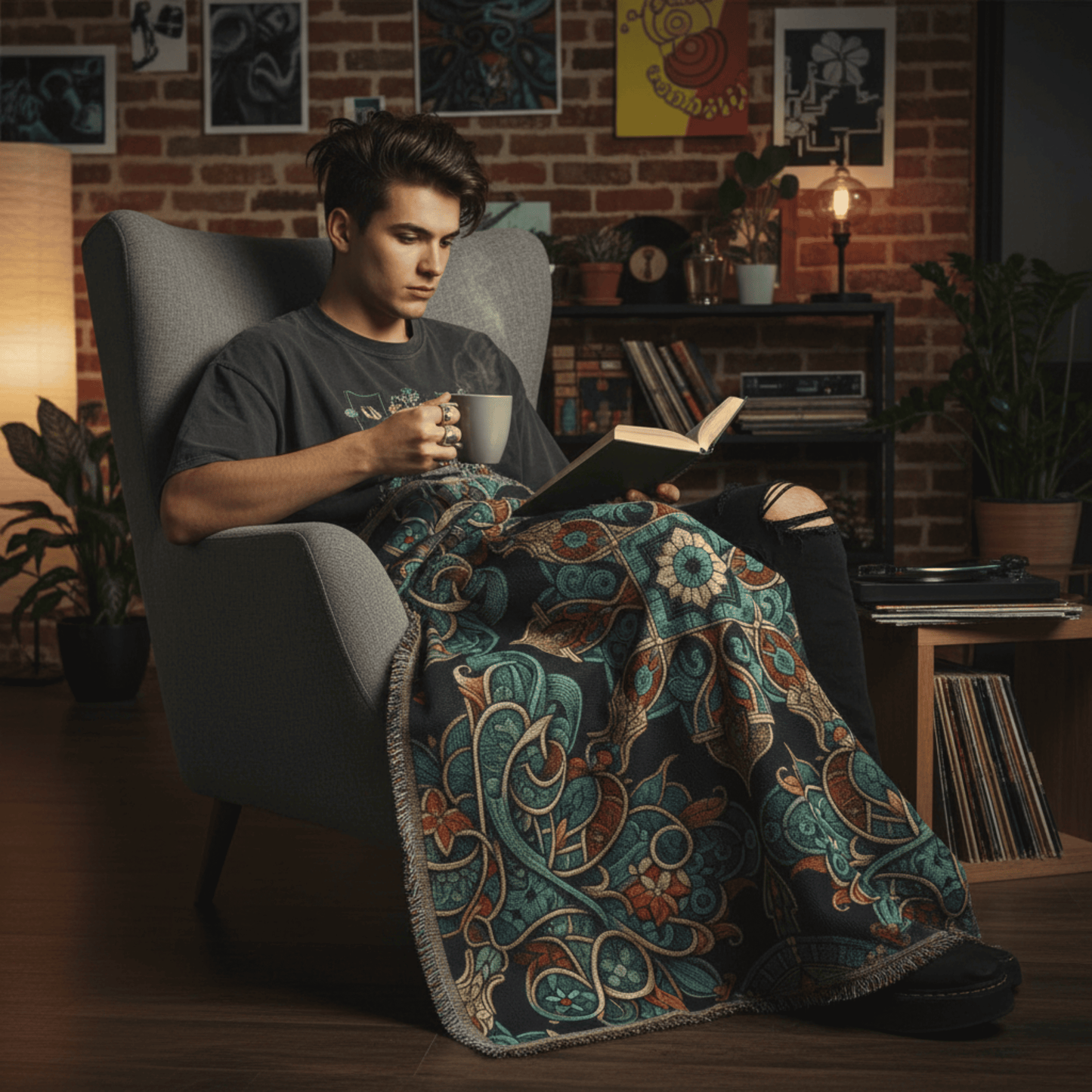 Midnight Elegy - Woven Throw Blanket
