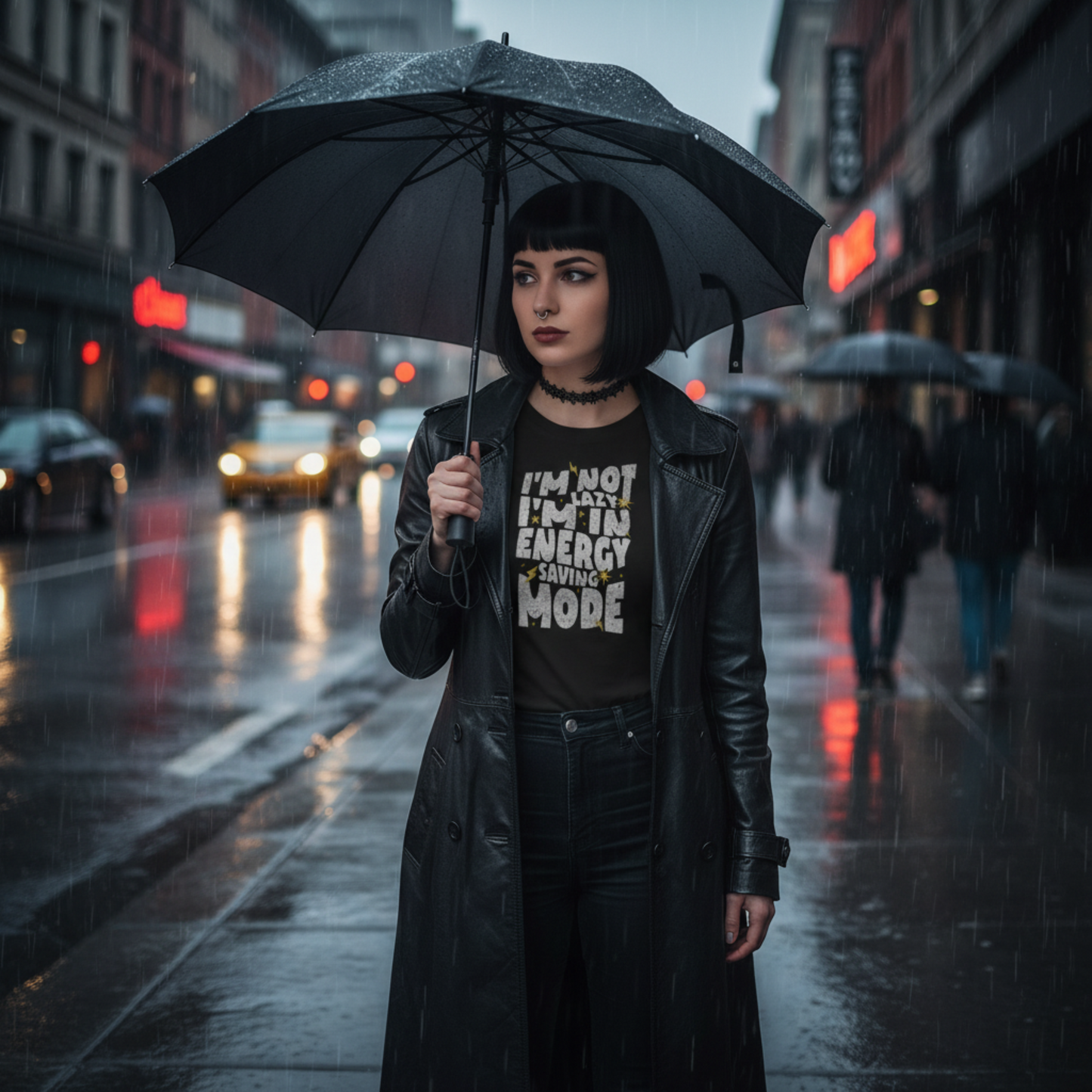 I'm Not Lazy - Unisex Jersey Short Sleeve V-Neck Tee