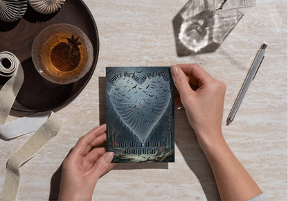 My Cobweb Heart - Alternative Greeting Card for Romantic Goths