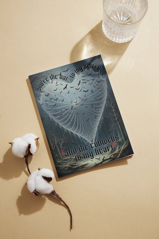 My Cobweb Heart - Alternative Greeting Card for Romantic Goths