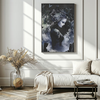 Veil of Shadows - Framed Matte Canvas Print