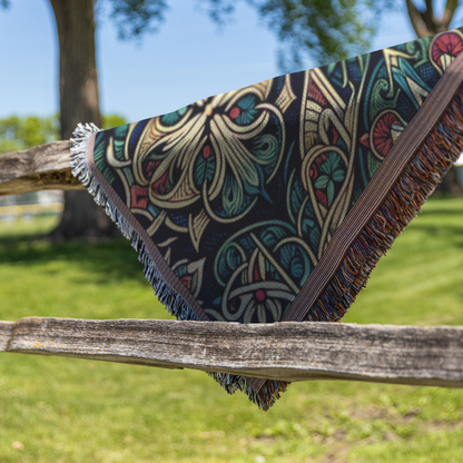Velvet Nocturne - Woven Throw Blanket