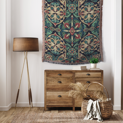 Velvet Nocturne - Woven Throw Blanket