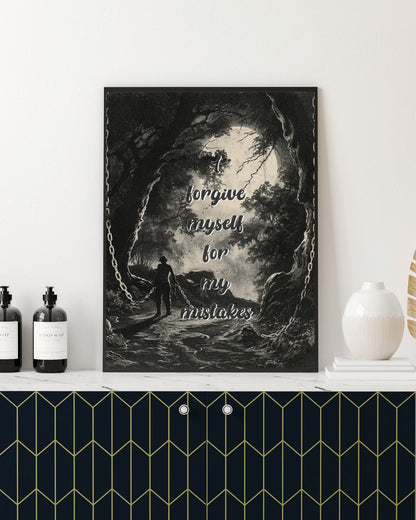 I Forgive Myself - Positive Affirmation Framed Matte Canvas Print